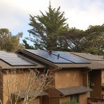 New solar panels brown house 2 story