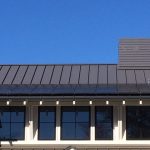 Metal roofing with solar panels